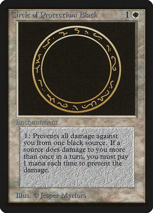 Círculo de protección: negro