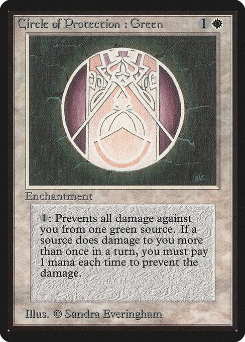 Círculo de protección: verde