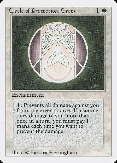 Círculo de protección: verde