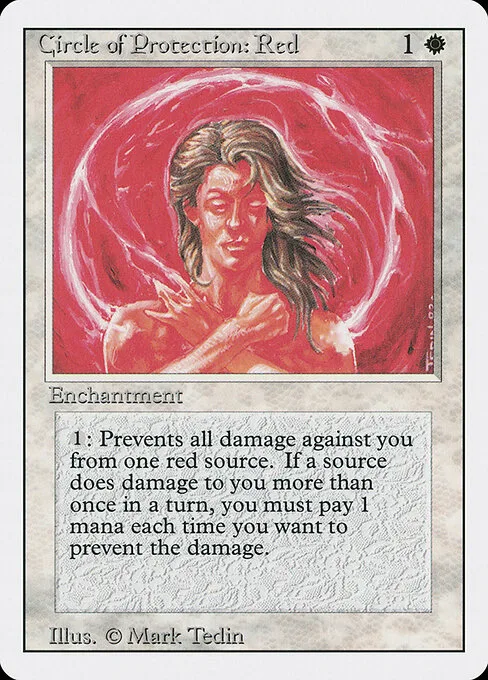 Círculo de protección: rojo