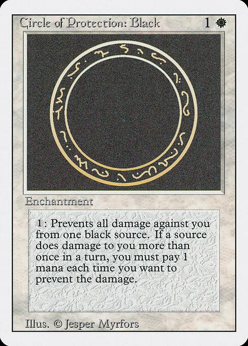 Círculo de protección: negro