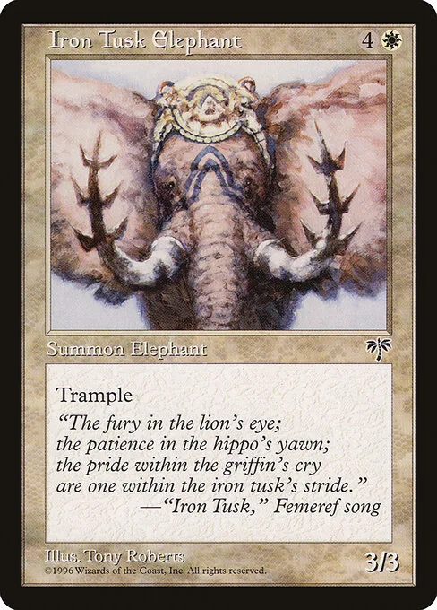 Elefante colmillo de hierro