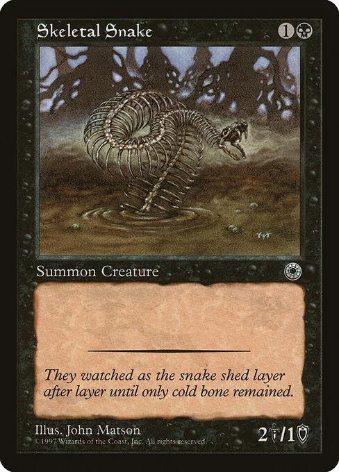 Serpiente esquelético
