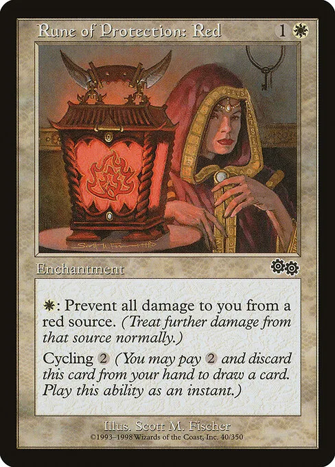 Runa de protección: rojo