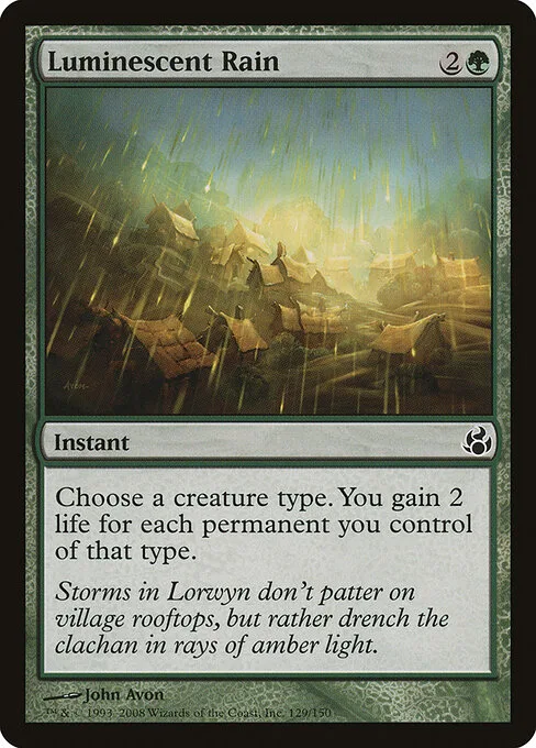 Lluvia luminiscente