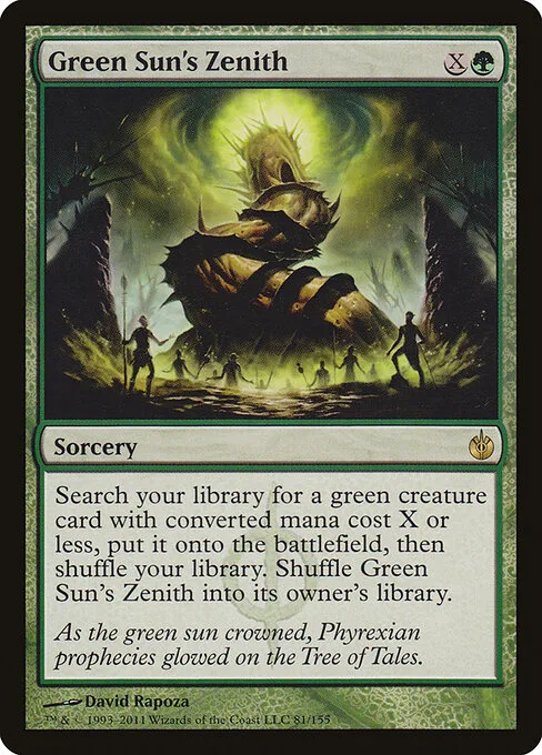 Cenit del sol verde