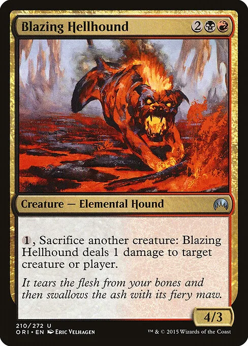 Perro infernal llameante