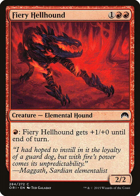 Perro infernal ardiente