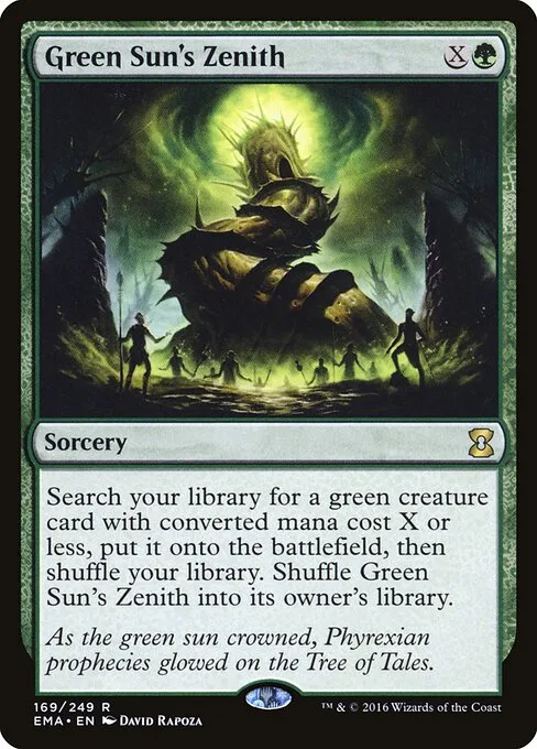 Cenit del sol verde