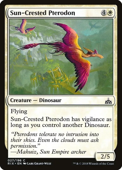 Pterodón plumaje solar