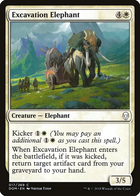 Elefante de la excavación