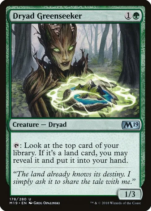 Dríada buscadora de verde