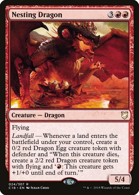 Dragona en anidación