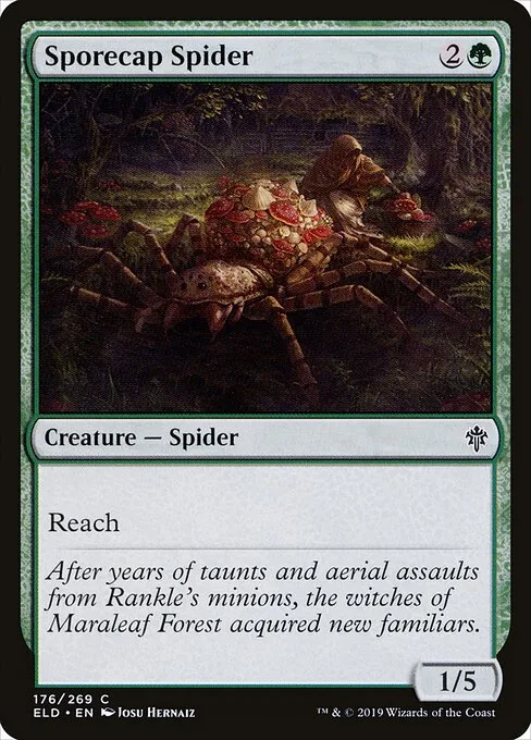 Araña cubierta de esporas