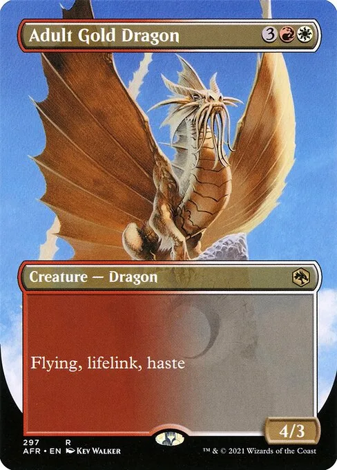 Dragón de oro adulto