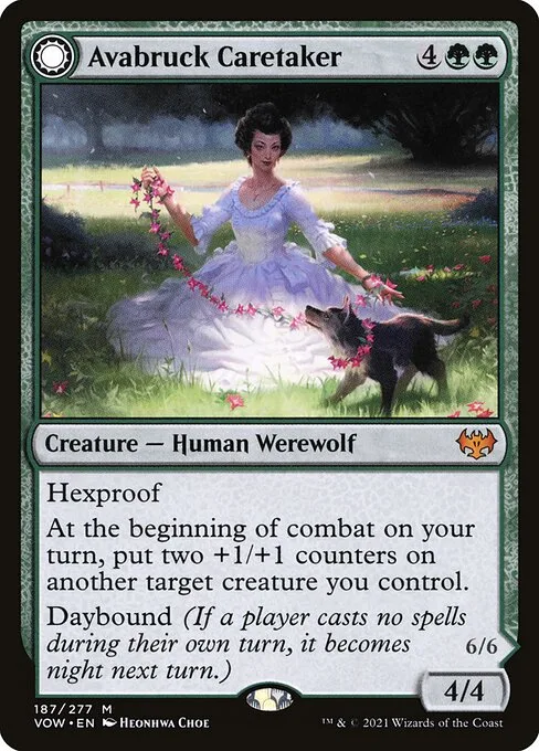 Cuidadora de Avabruck // Maestra de caza de Hollowhenge