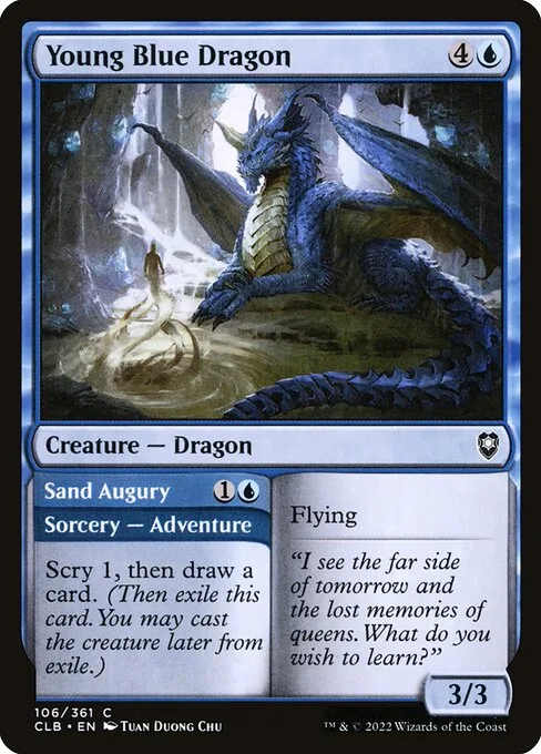Dragón azul joven // Augurio en la arena