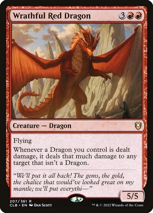 Dragón rojo iracundo