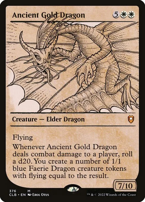 Dragón de oro anciano