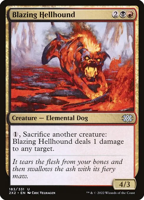Perro infernal llameante