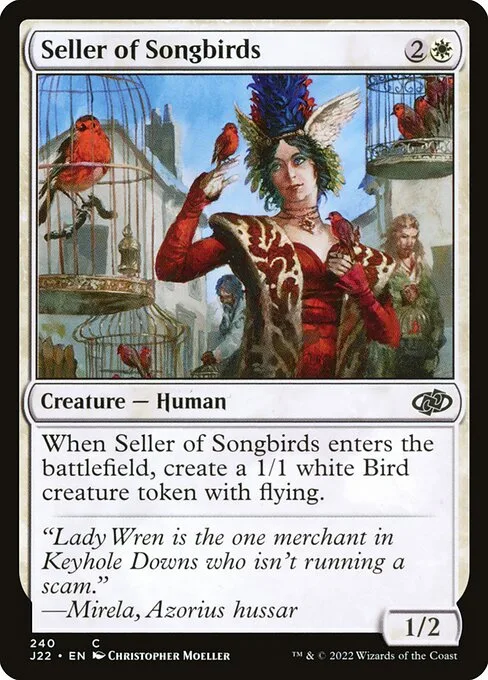 Vendedora de aves cantoras