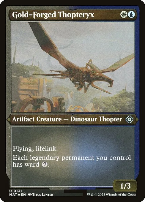 Tópteryx forjado en oro