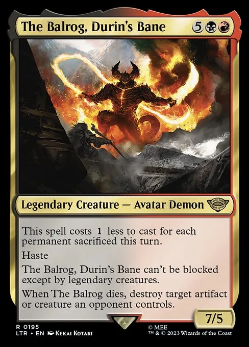 El balrog, el Daño de Durin