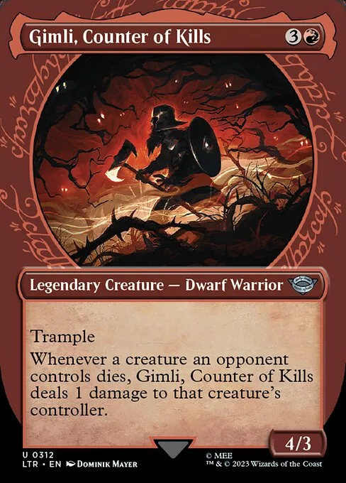 Gimli, contador de muertes