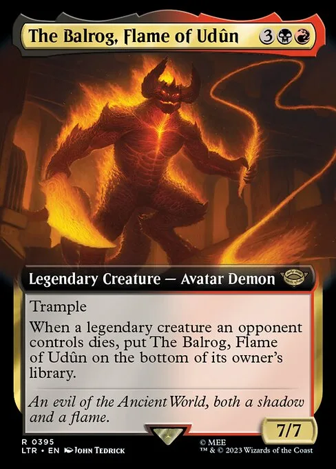 El balrog, llama de Udûn