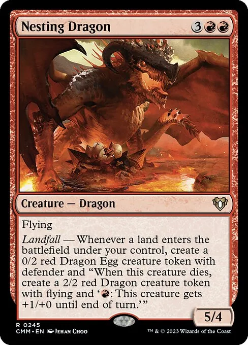 Dragona en anidación