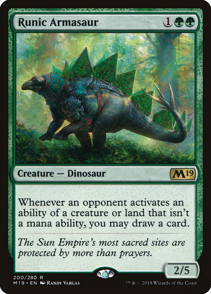 MTG Canarias - M19 200 - Runic Armasaur