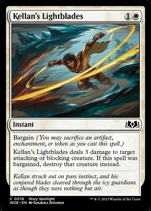 Hojas de luz de Kellan