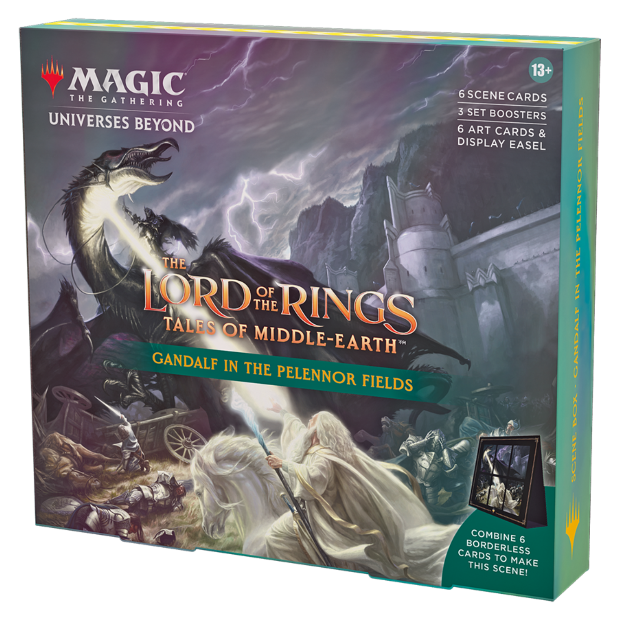 Caja de Escena de Magic The Gathering Gandalf en los Campos del Pelennor de El Señor de los Anillos relatos de la Tierra Media (en inglés)