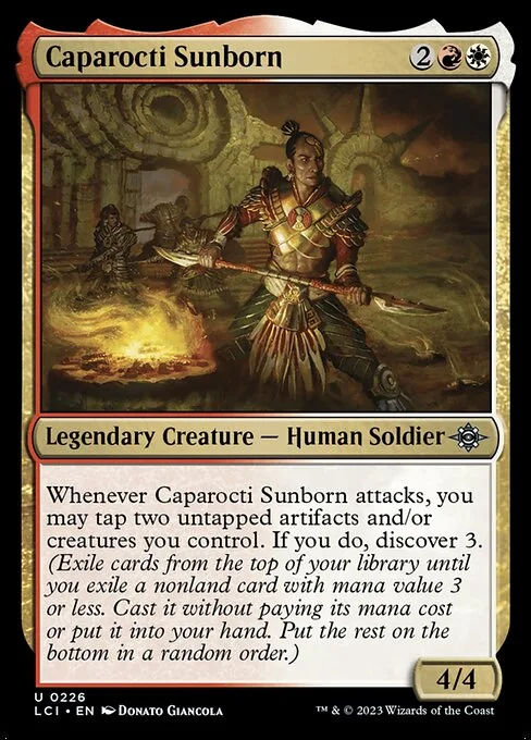 Caparocti, Nacido del Sol