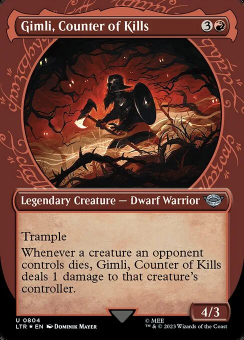 Gimli, contador de muertes