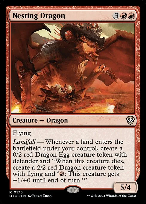Dragona en anidación