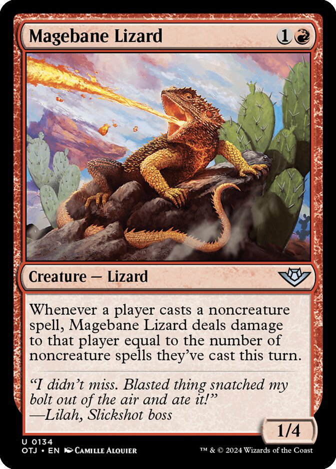 MTG Canarias - OTJ 134 - Magebane Lizard