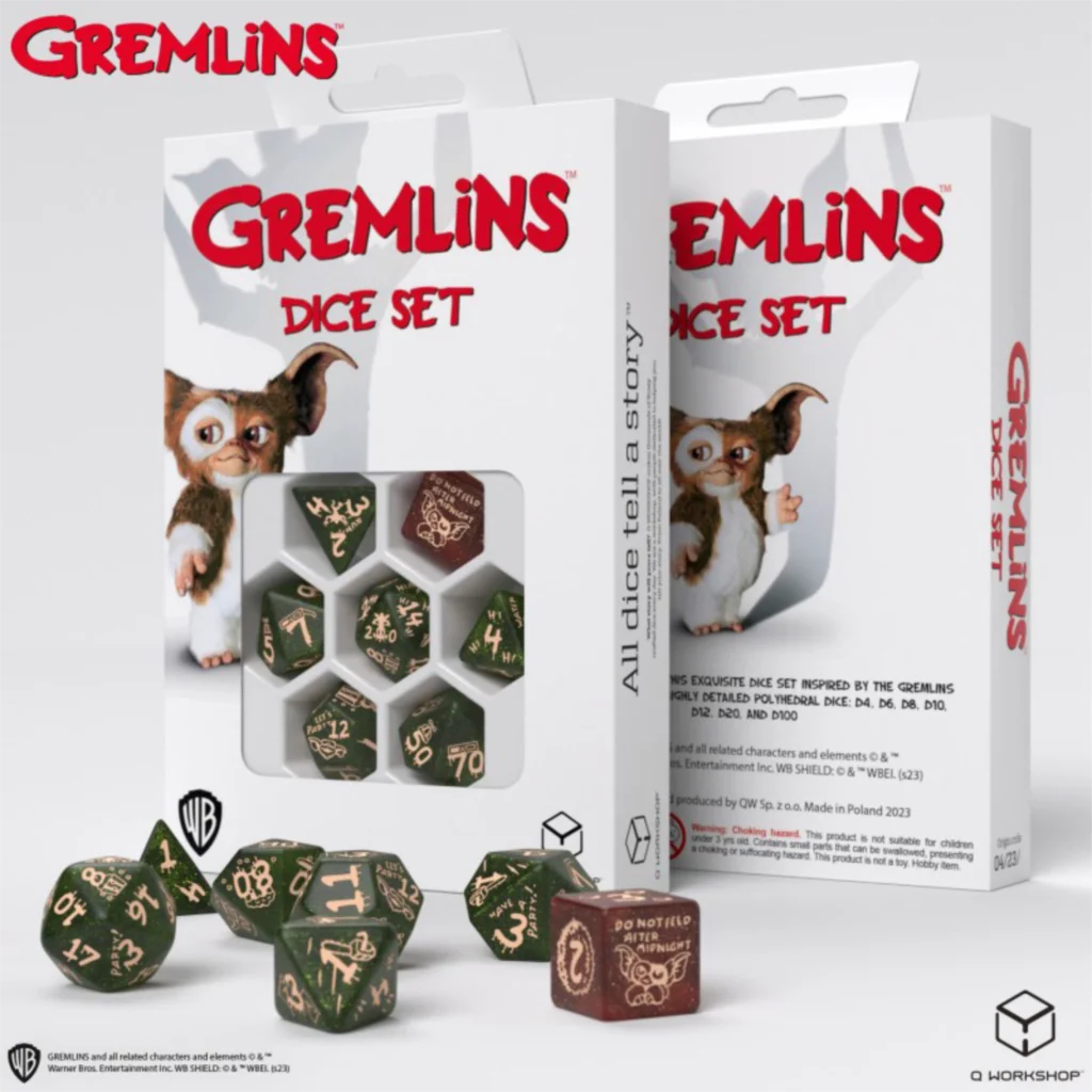 Set de 7 dados de los Gremlins