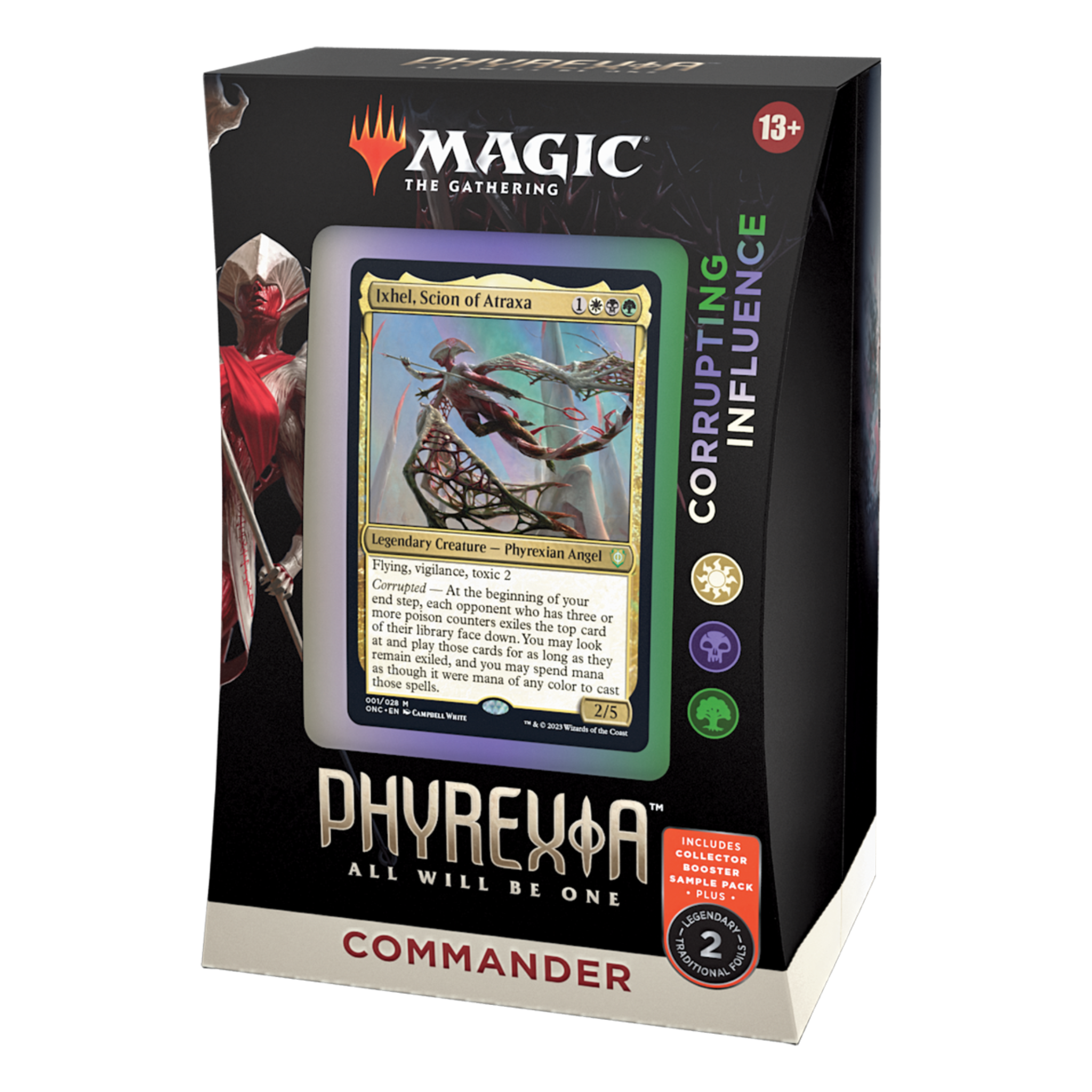 MTG Canarias - Pirexia All will be One - Commander Deck - Ixhel, Scion of Atraxa (Corrupting Influence)