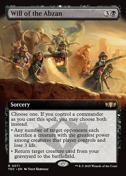 Voluntad de los Abzan