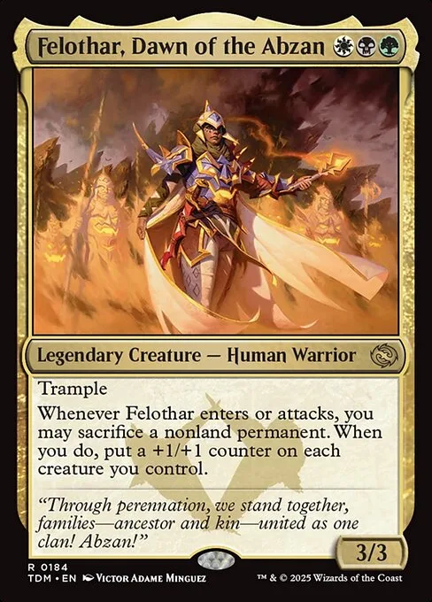 Felothar, Aurora de los Abzan