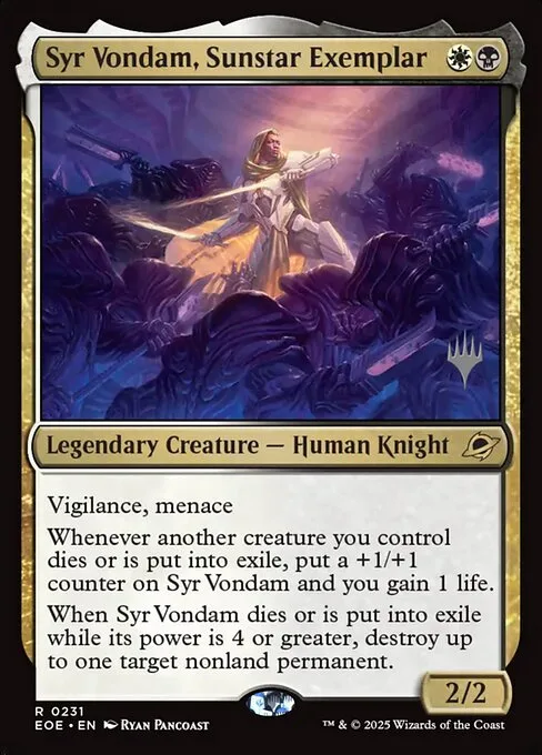 Syr Vondam, as de Solestrella