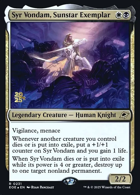 Syr Vondam, as de Solestrella