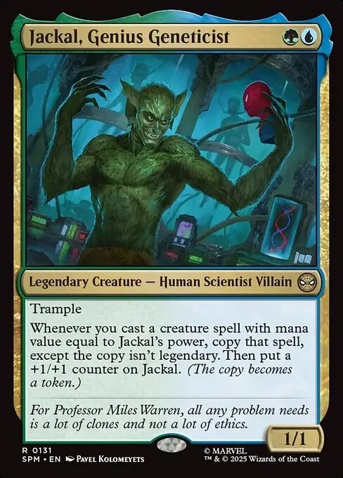 Chacal, genetista magistral