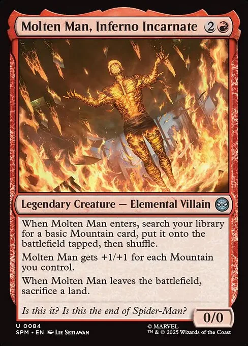 Hombre Ígneo, infierno encarnado