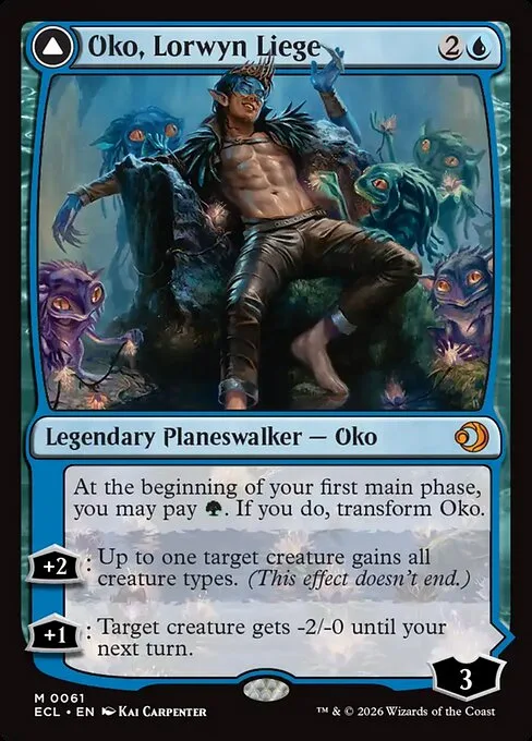 Oko, señor de Lorwyn // Oko, vástago de Páramo Sombrío