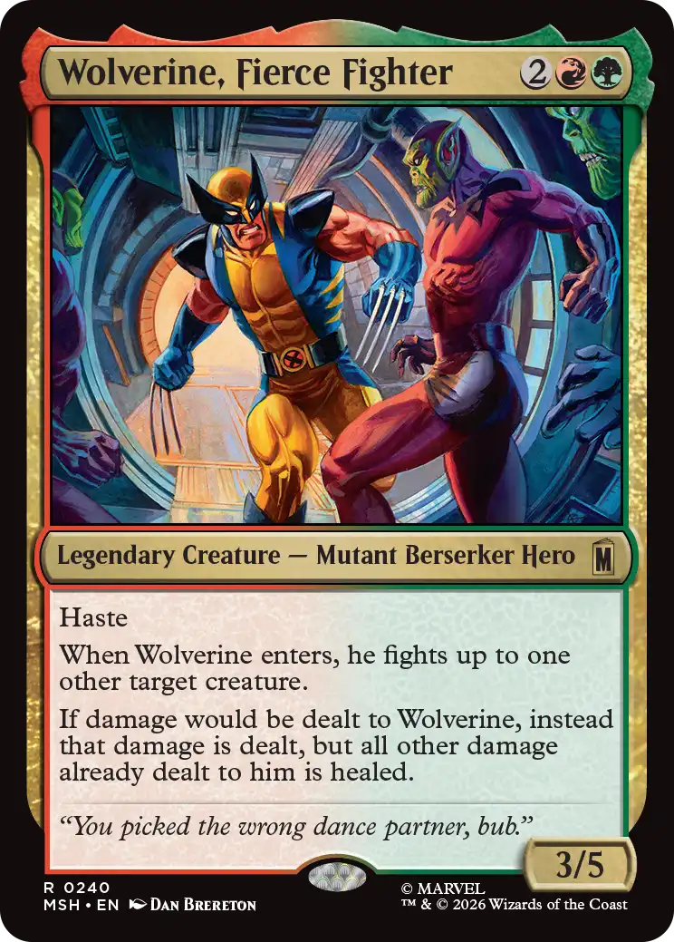 MTG Canarias - MSH 0240 - Wolverine, Fierce Fighter