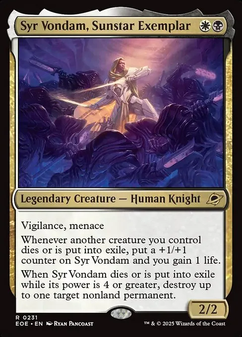 Syr Vondam, as de Solestrella