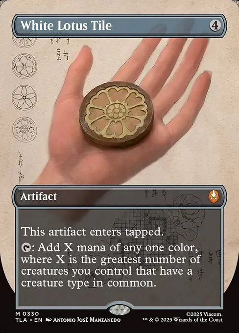 Ficha de loto blanco