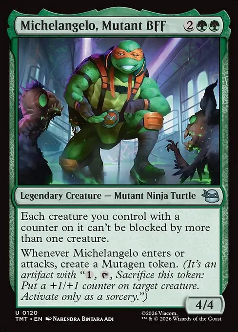 Michelangelo, amigo de los mutantes